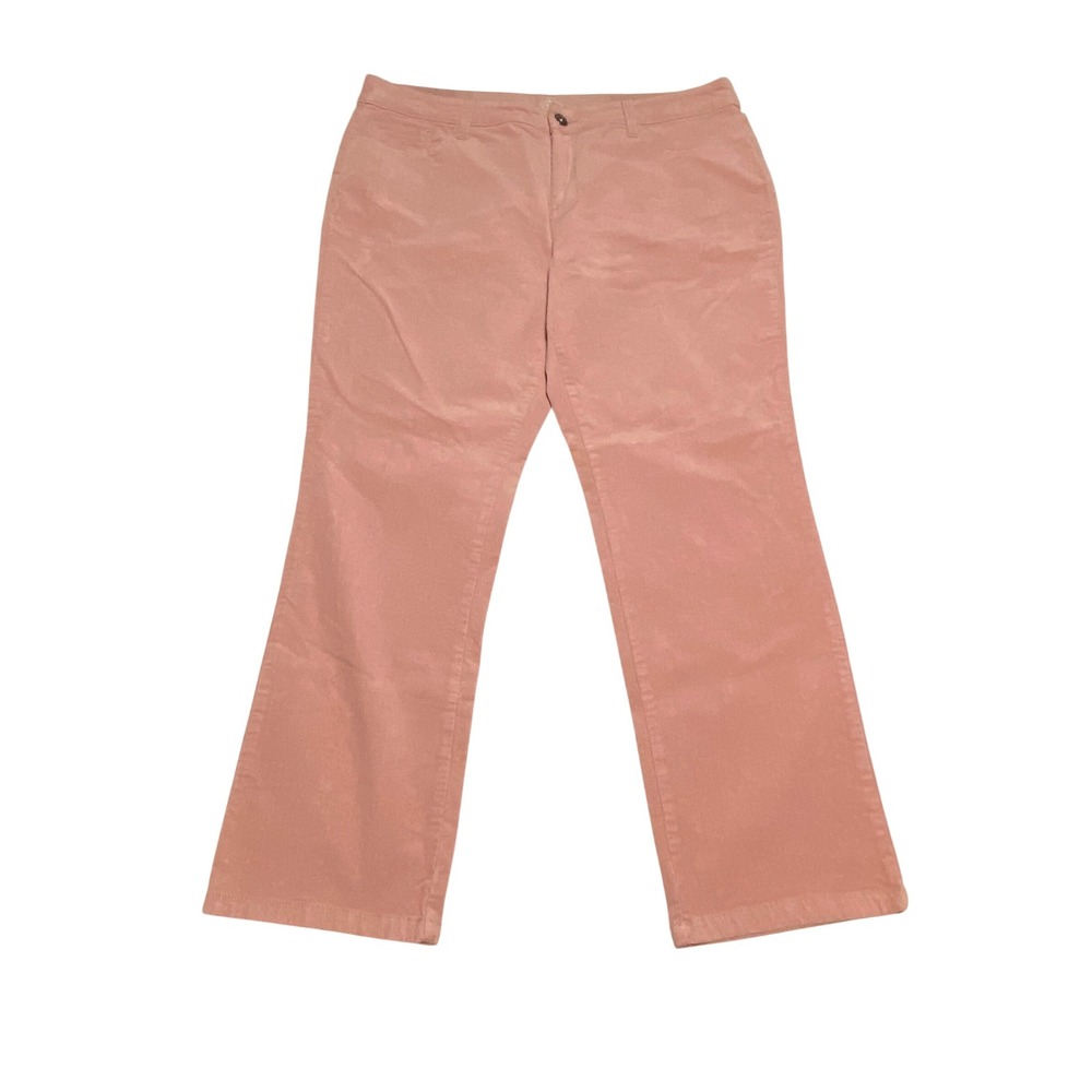 St. John's Bay Women's Corduroy Pants Straight Leg Pink‎ Size 18P